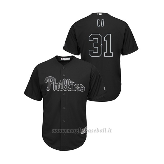 Maglia Baseball Uomo Philadelphia Phillies C Orey Dickerson 2019 Players Weekend Replica Nero